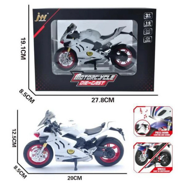 خرید موتورسیکلت دواتی مدل Ducati 1:9 | فروشگاه اسباببازی قشم