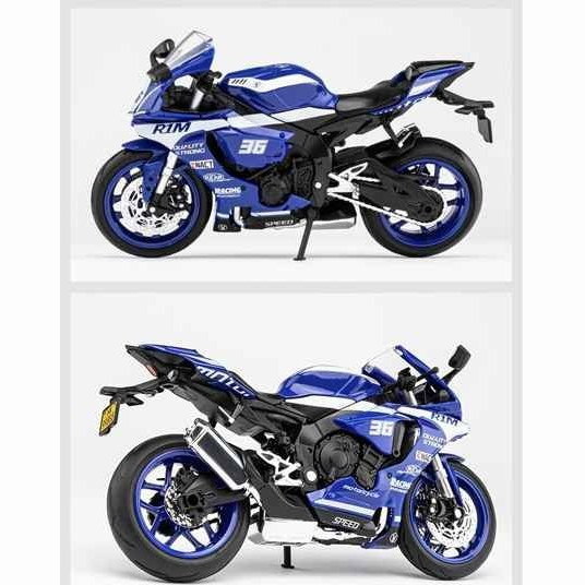 خرید ماکت موتور یاماها R1 برند جیای رنگ آبی | فروشگاه اسباببازی قشم