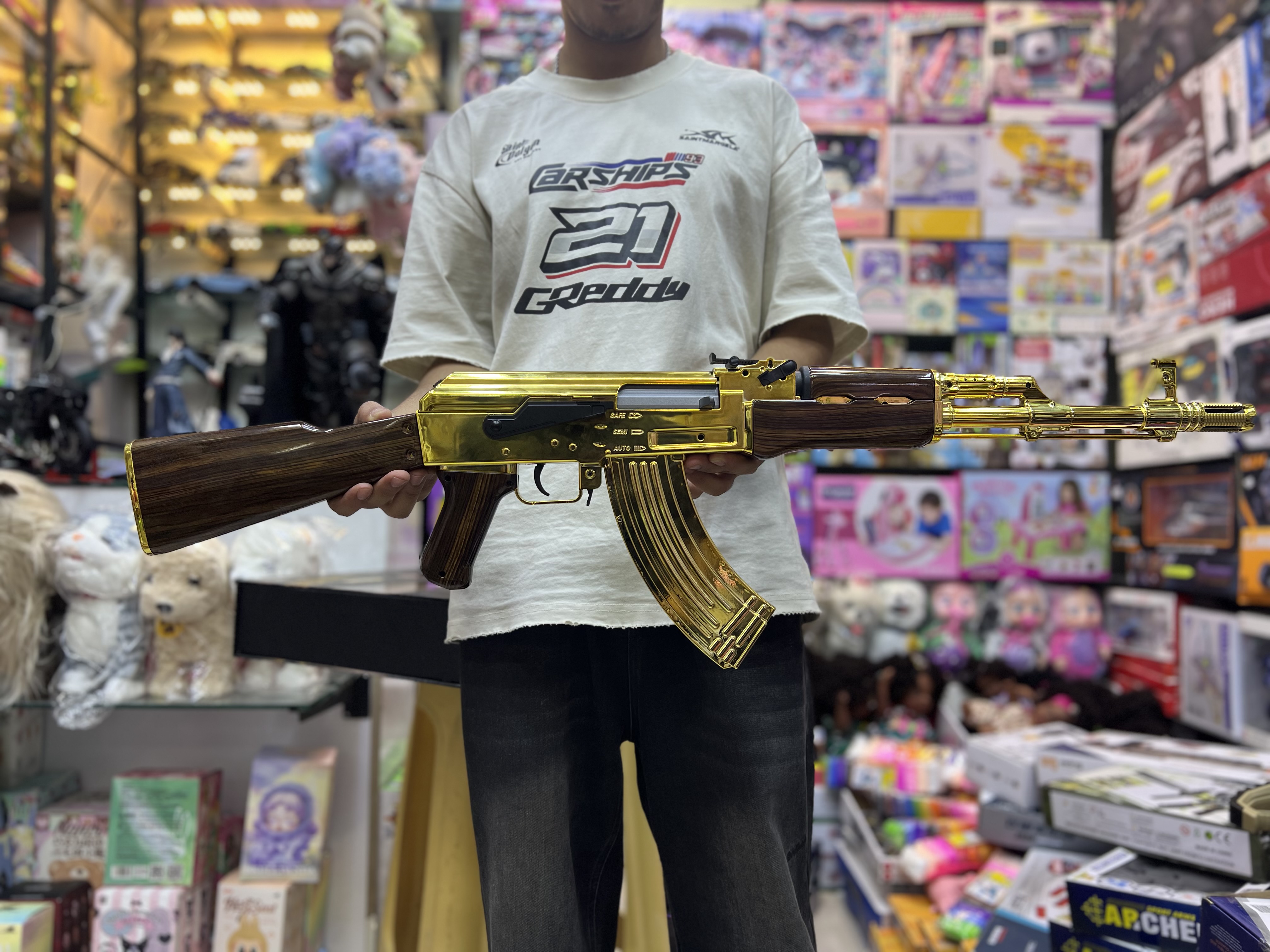 تفنگ تیر ژله ای کلاش طلایی.AK_47. Hd709E