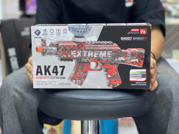 خرید تفنگ تیر ژله ای شارژی AK47 | فروشگاه اسباببازی قشم