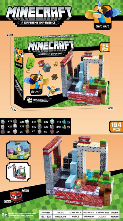 خرید بلوک ماینکرفت مگنت ۱۸۴ قطعه اورجینال | فروشگاه اسباببازی قشم