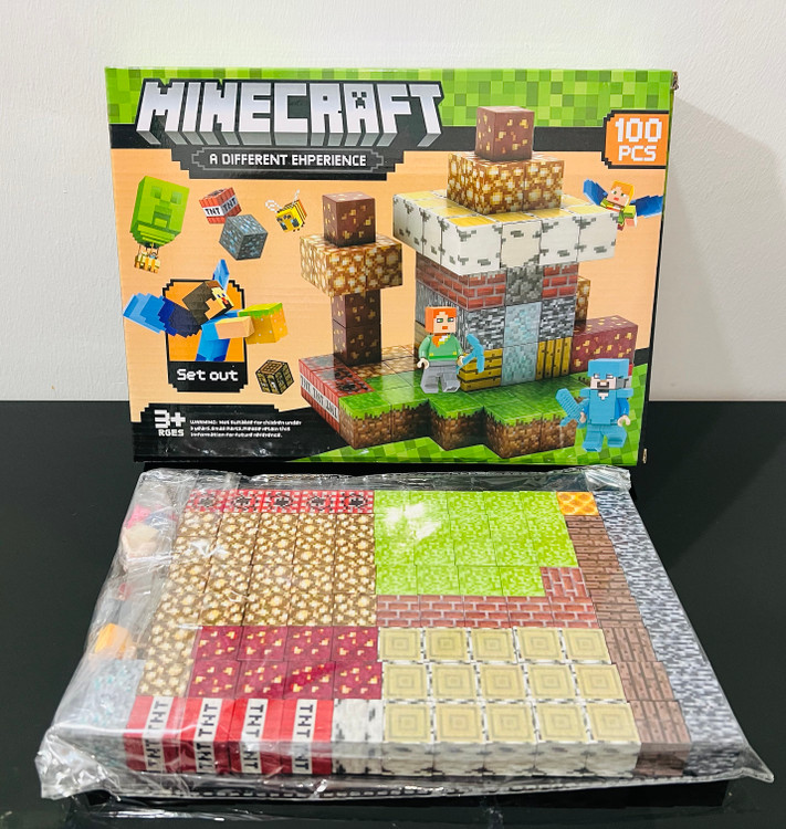 خرید مکعب مگنتی ماینکرافت 100قطعه اورجینال | فروشگاه اسباببازی قشم