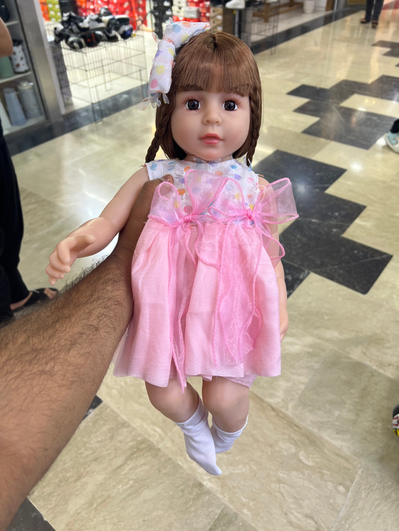 عروسک سیلیکونی هوشمند جعبه دار بهمراه جوراب و پستونک