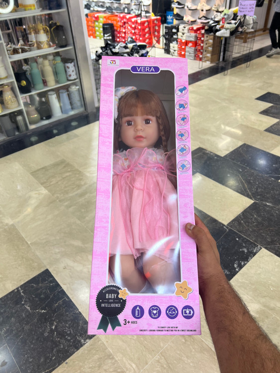 عروسک سیلیکونی هوشمند جعبه دار بهمراه جوراب و پستونک