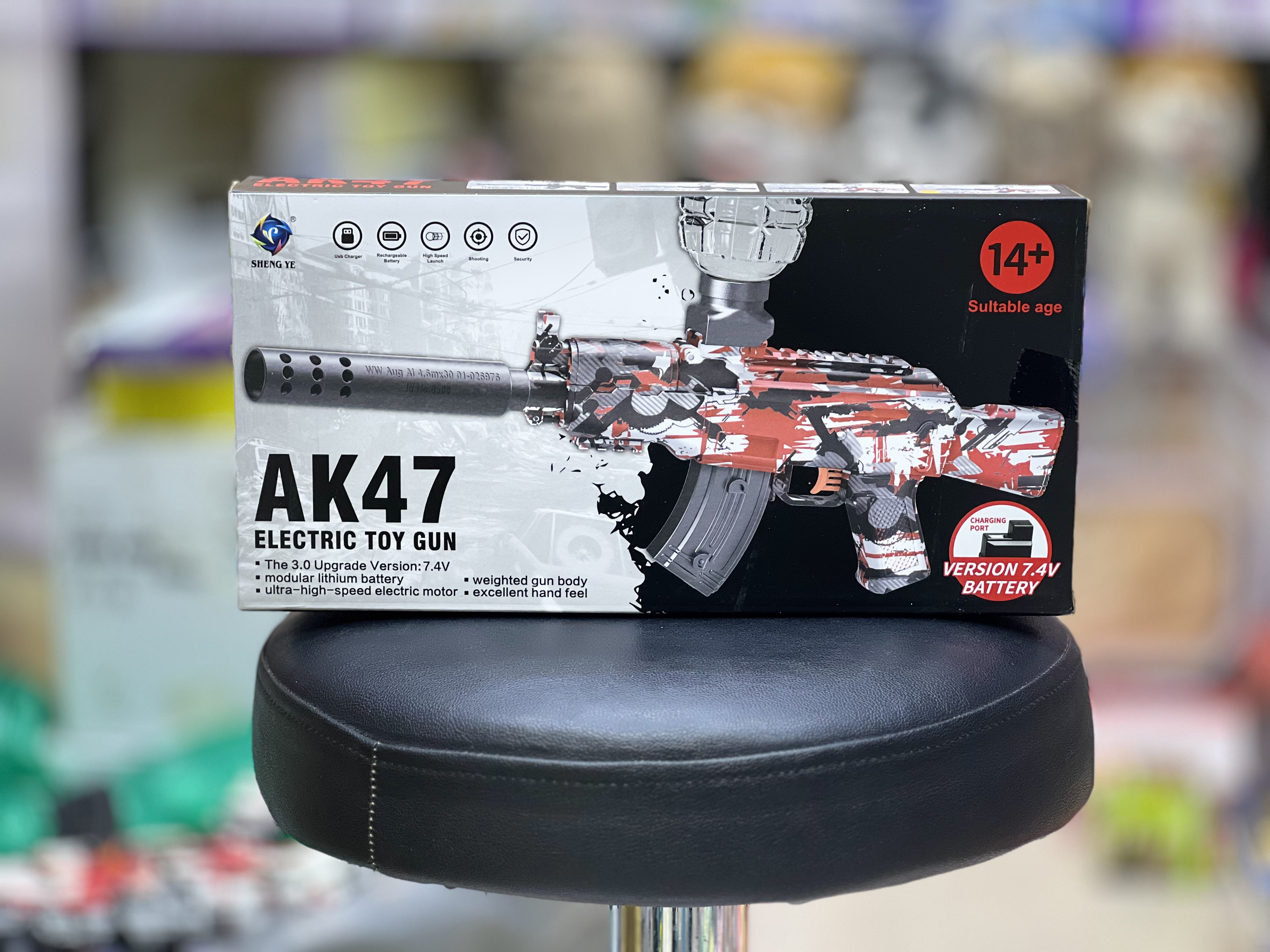 تفنگ تیر ژلهای AK47قدرت بالا با خفه کن نوری