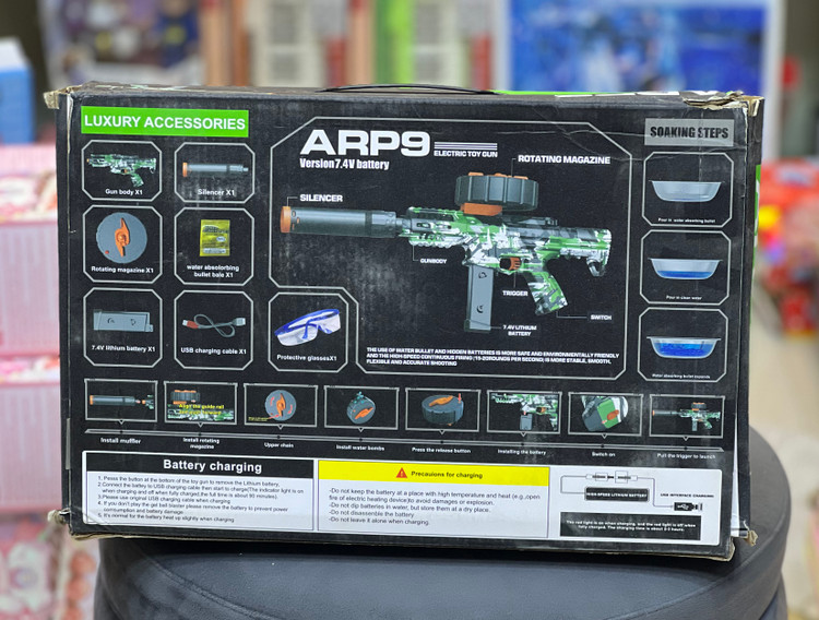 تفنگ ARP9ژله ای کیفیت کیفیت بالا با عینک و خفه کن نوری